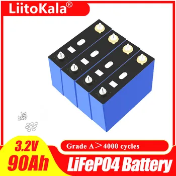 LiitoKala 3,2 В 90Ah LiFePO4 аккумулятор для DIY 12 В 24 В литий-железо-фосфатный аккумулятор 90000 мАч Может изготавливать аккумуляторы для лодок, автомобильные аккумуляторы