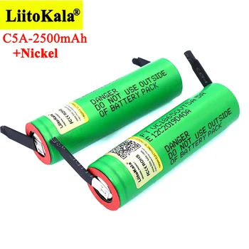 Liitokala VTC5A 2600 мАч 18650 Литиевая батарея 30A разряда 18650VTC5 аккумуляторы для power bank + Никелевые листы DIY