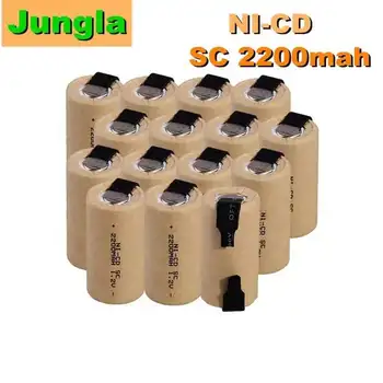 Самая низкая цена 2-20 Шт SC Battery 1.2v Аккумуляторы Перезаряжаемые 2200mAh Nicd Аккумулятор Электроинструмент Накопитель