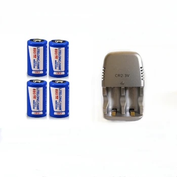 4 шт. литиевая батарея CR2 большой емкости 880 мАч 3 В, аккумуляторная батарея для камеры + зарядное устройство cr2 1 шт.