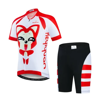 KEYIYUAN Детский Комплект из Джерси для велоспорта, Шорты, Детская Велосипедная одежда Для мальчиков и девочек, Летняя Велосипедная спортивная одежда Abbigliamento Ciclismo