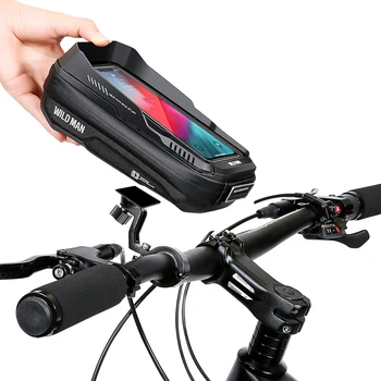 ДИКИЙ ЧЕЛОВЕК, Горный велосипед, сумка на руль, 0,6 л, Велосипедная сумка, Держатель для телефона, сенсорный экран, быстросъемные Аксессуары для Велоспорта
