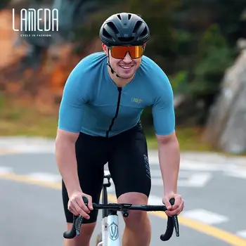 LAMEDA Высококачественная Велосипедная Майка Унисекс с Коротким Рукавом UPF50 + Защита От Солнца, Светоотражающий MTB Топ, Женская Мужская Майо, Велосипедная Рубашка
