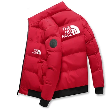 Зимняя мужская куртка Без ЛИЦА, защищающая от холода, Повседневное пуховое пальто на молнии со стоячим воротником, 2023, Мужское теплое пальто, модная куртка для улицы