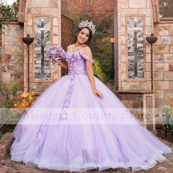 2022 Purple Stunning Quinceanera Dresses Sweetheart Applique Ball Gown Custom Made платье на выпускной