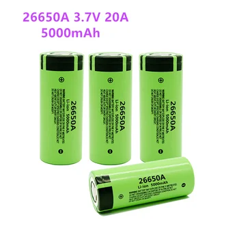 1-10 шт. 26650A 3,7 В 5000 мАч батарея высокой емкости 26650 20A литий-ионная аккумуляторная батарея для игрушечного фонарика